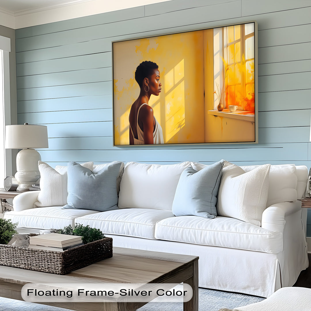 Golden Solitude – Erotic Canvas Wall Art | Abstract Art