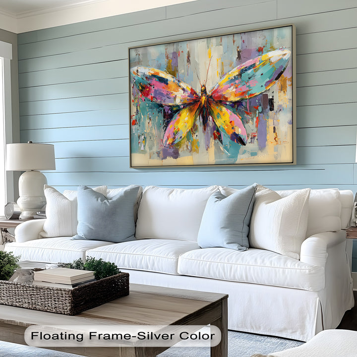 Radiant Transformation – Abstract Butterfly Canvas Print