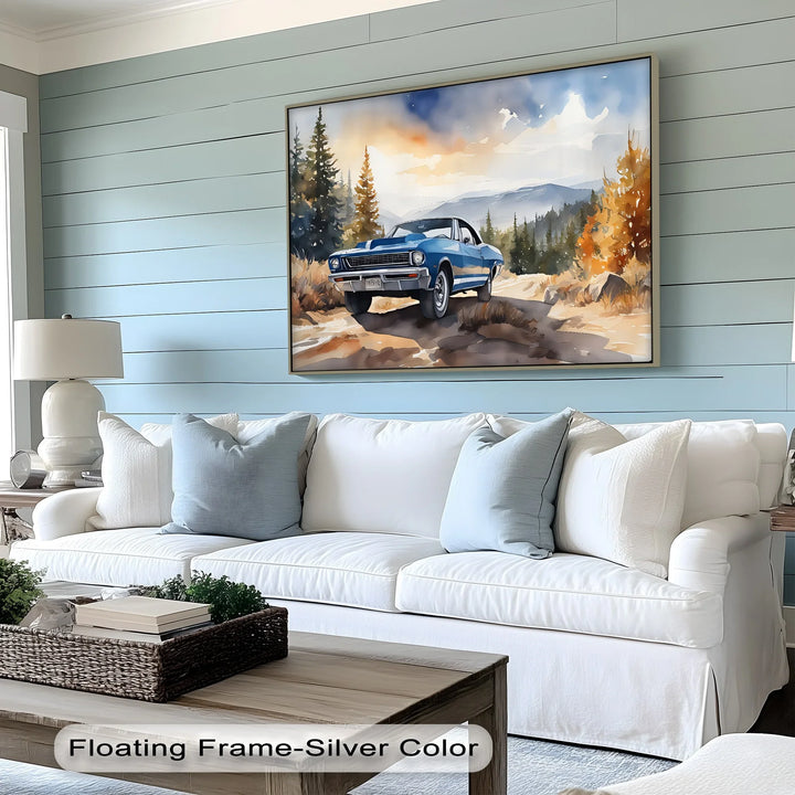 Blue Classic Muscle Car – Car Canvas Print - MyPhotoStation