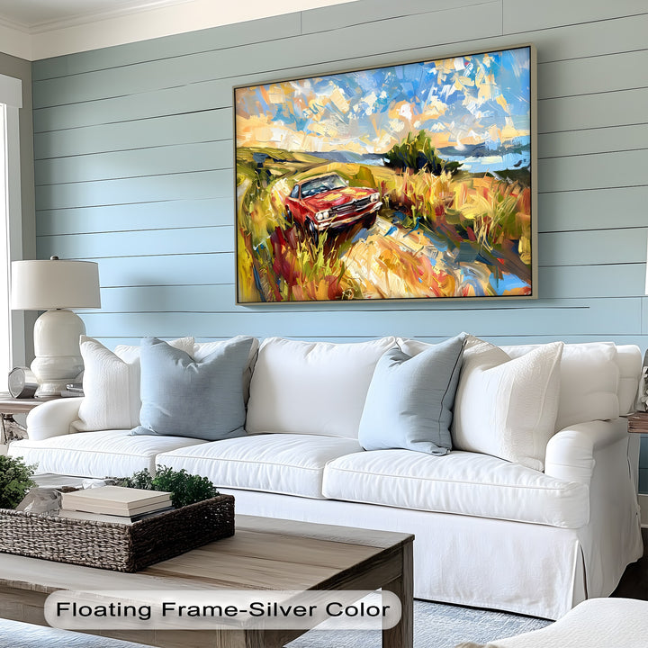 Red Muscle Car – Car Canvas Print