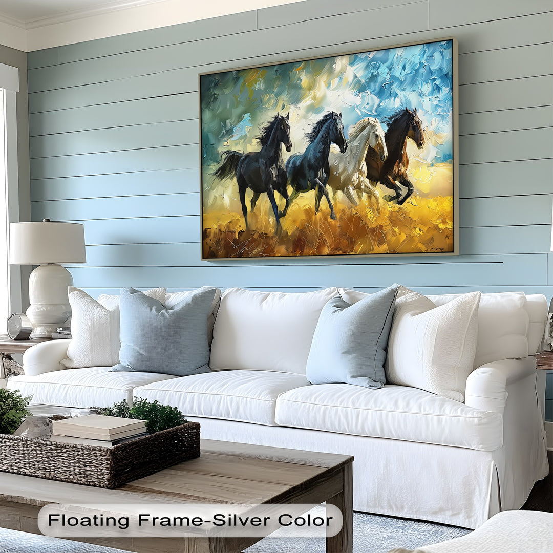 Elemental Gallop – Wild Horses in Motion Canvas Print
