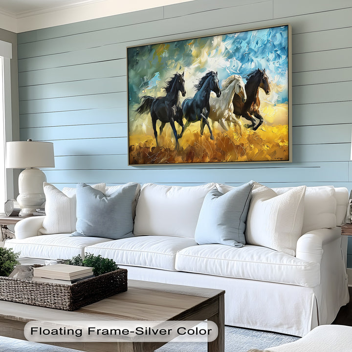 Elemental Gallop – Wild Horses in Motion Canvas Print