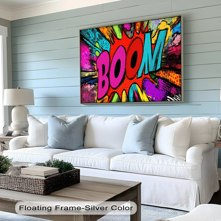 BOOM! – Vibrant Pop Art Explosion Canvas Print