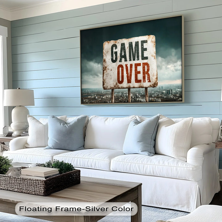 Game Over – Grunge Urban Canvas Print