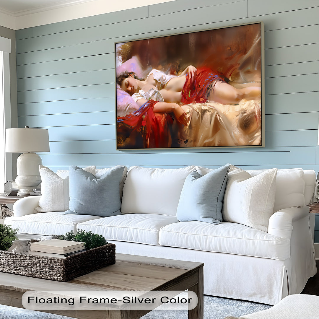 Velvet Repose – Erotic Abstract Canvas Print | Romantic Bedroom Wall Art