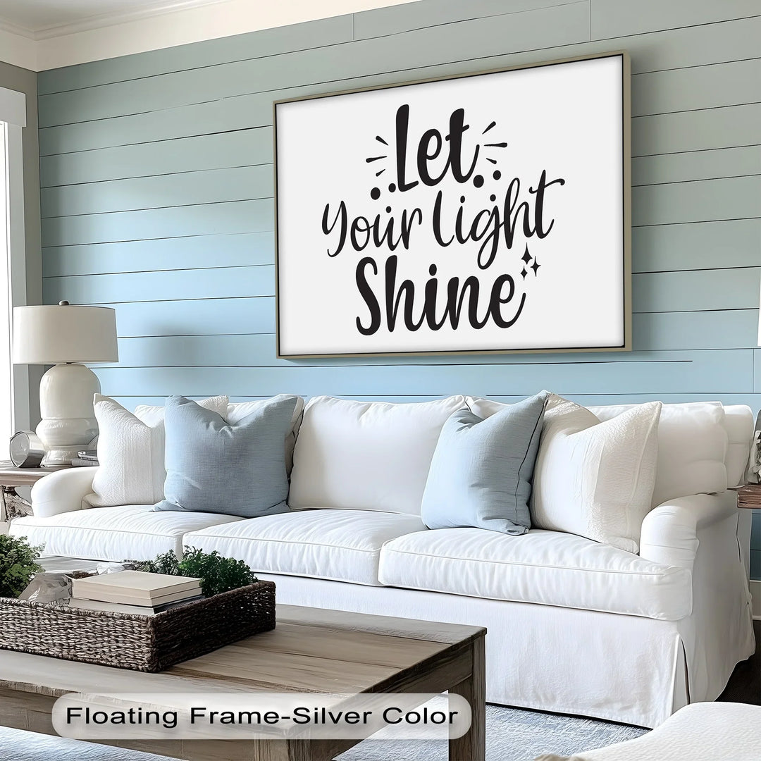 Hand-lettered quote art for positivity and inner light
