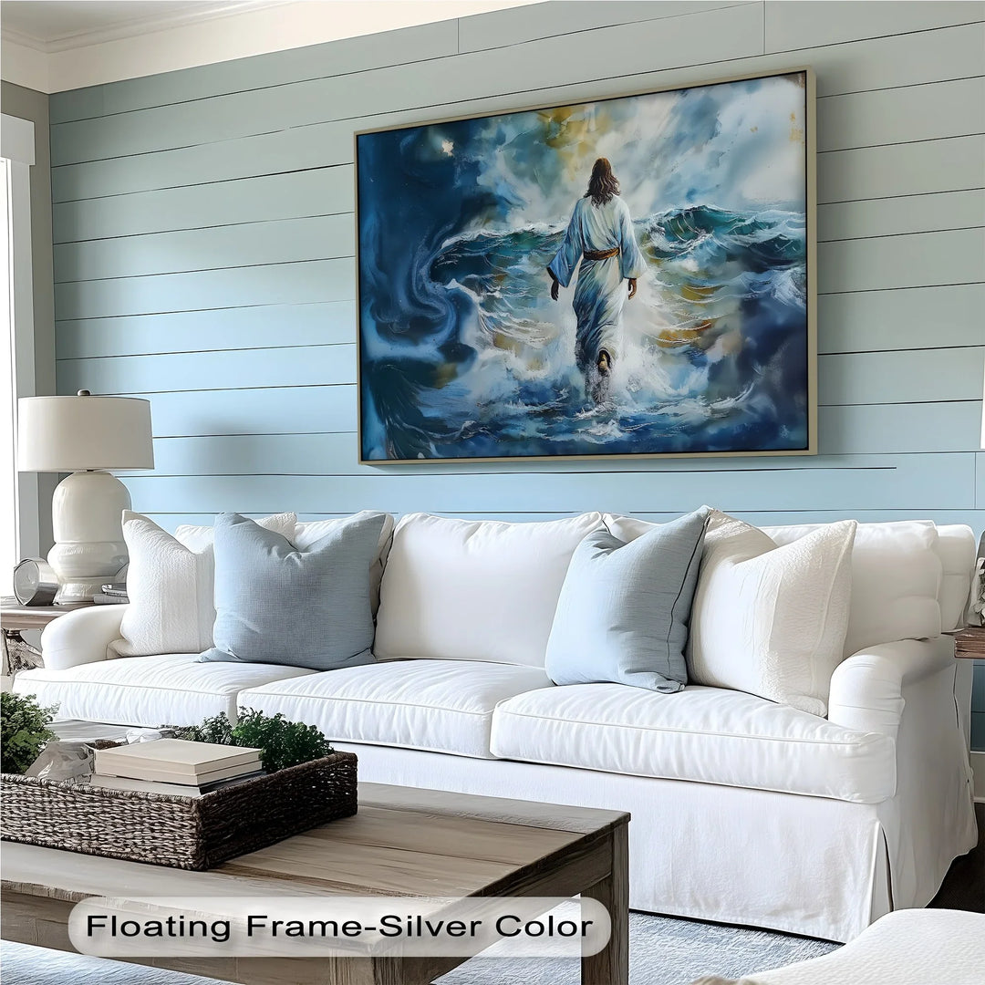 Divine Courage – Jesus Walking on Water Canvas Print - MyPhotoStation