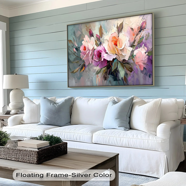 Romantic Rose Garden – Pink Floral Canvas Print - MyPhotoStation