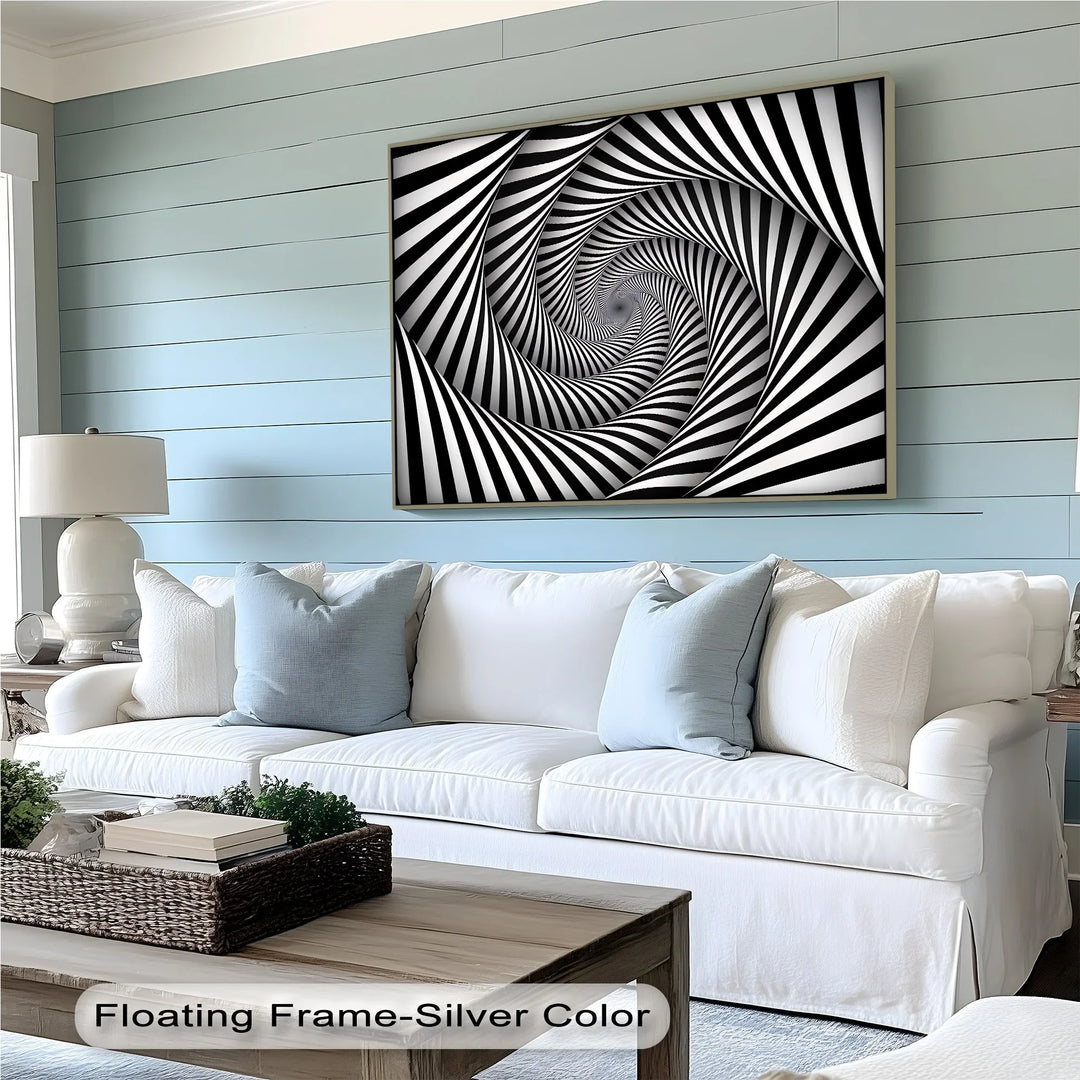 Twisting Vortex Illusion in Black & White – Canvas Print - MyPhotoStation