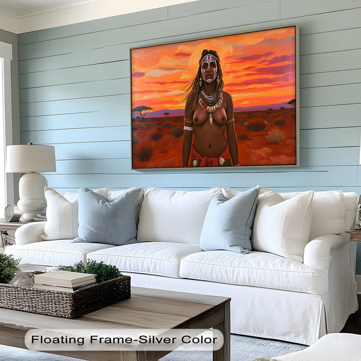 Warrior of the Dusk – Tribal Erotic Canvas Wall Art | Naked Canvas