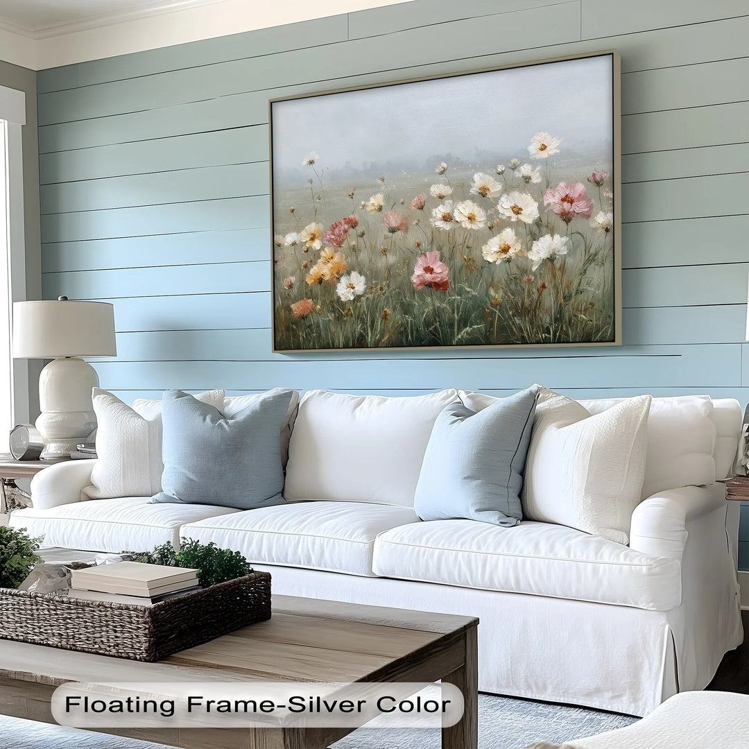 Whispers of Spring – Soft Meadow Floral Canvas Print - MyPhotoStation