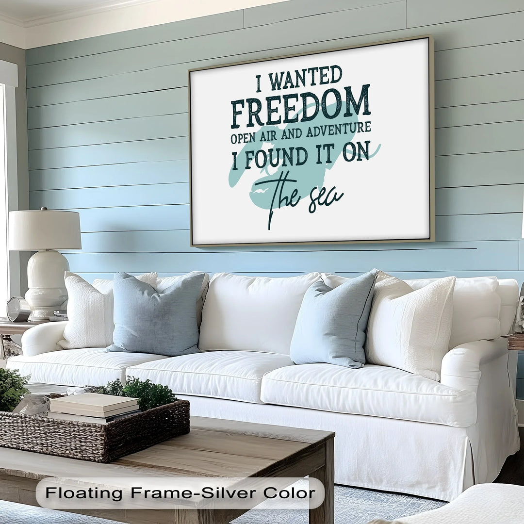 Inspiring marine-themed artwork with crab graphic
