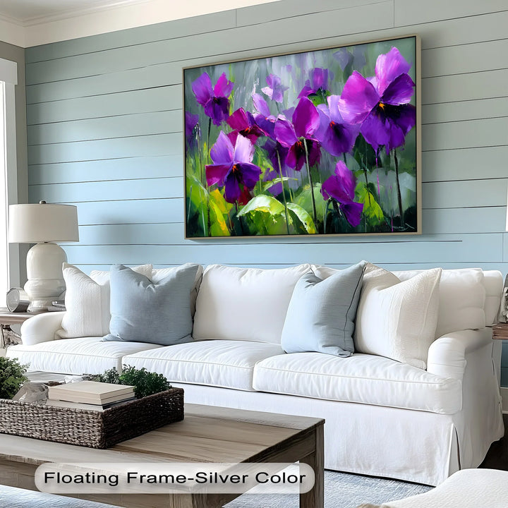 Radiant Wild Violets – Purple Pansy Flower Canvas Print - MyPhotoStation