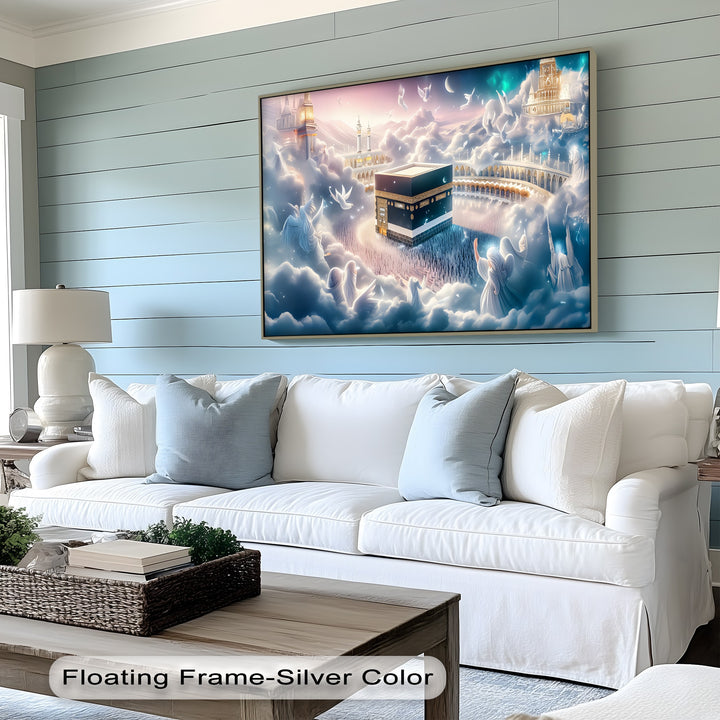 Kaaba in the Clouds – Spiritual Islamic Wall Art