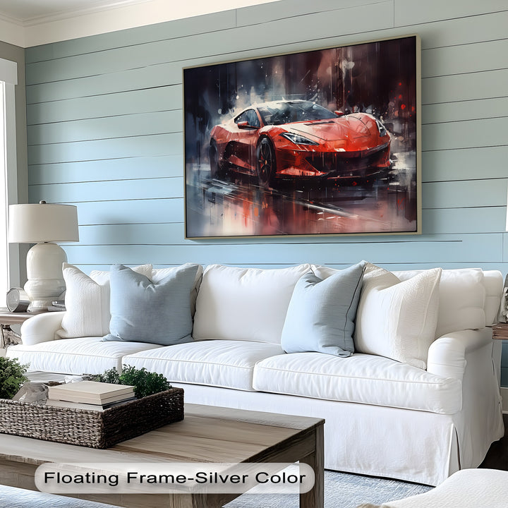 Hypercar in the Storm – Car Canvas Print