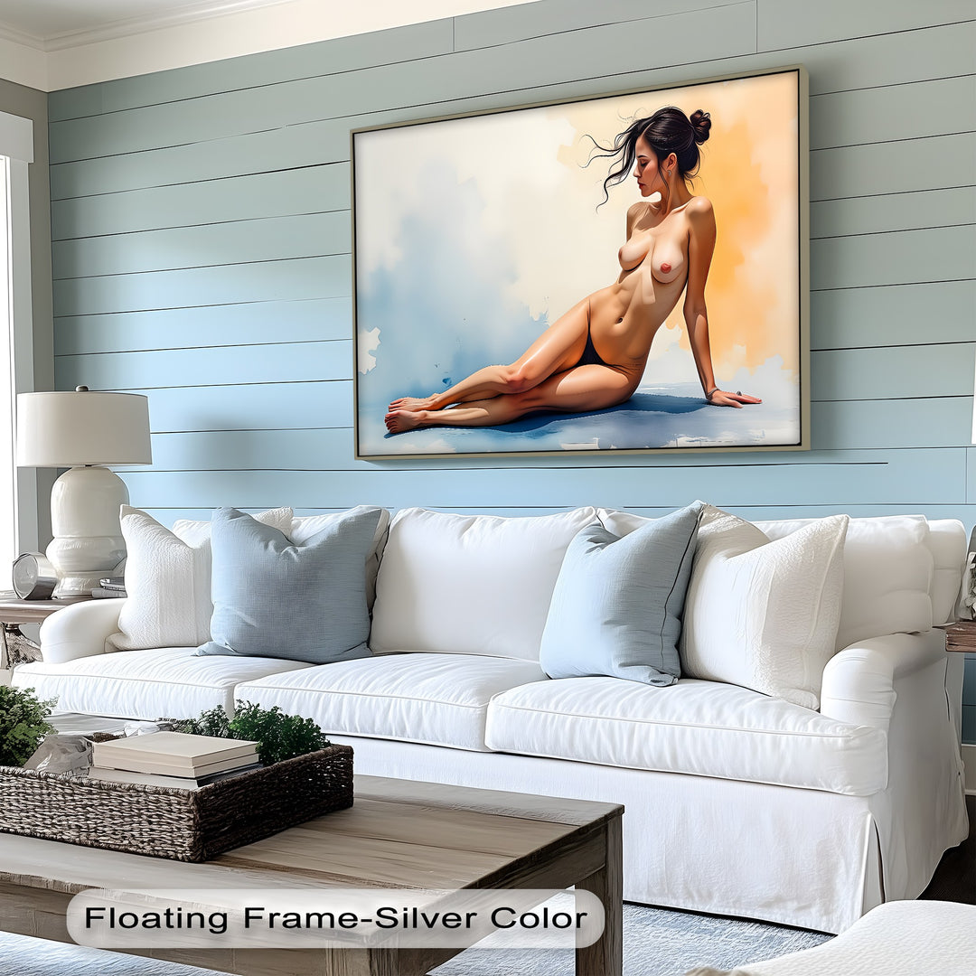 Reclining Nude in Soft Light – Erotic Canvas Wall Art | Naked Art