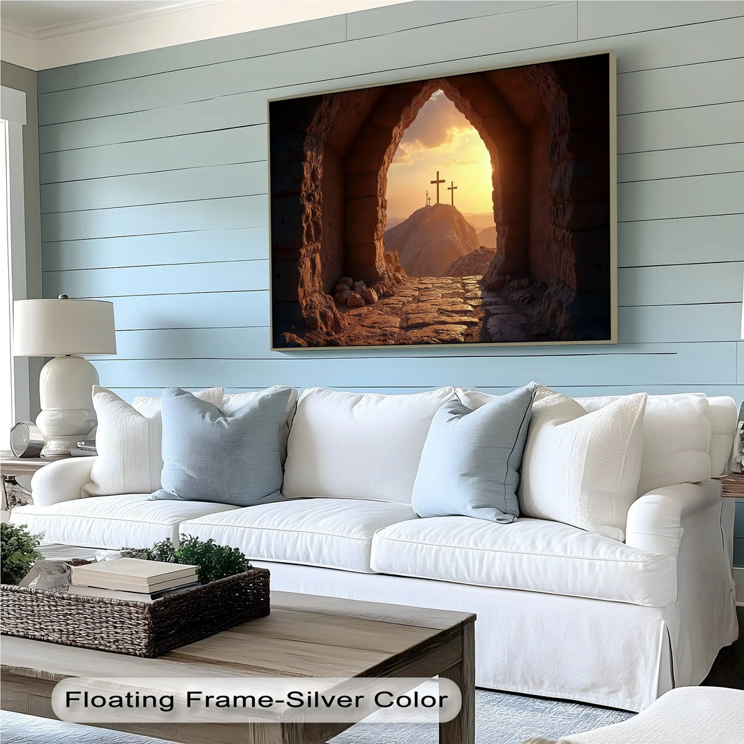 Resurrection Light – Three Crosses at Sunrise Canvas Print - MyPhotoStation