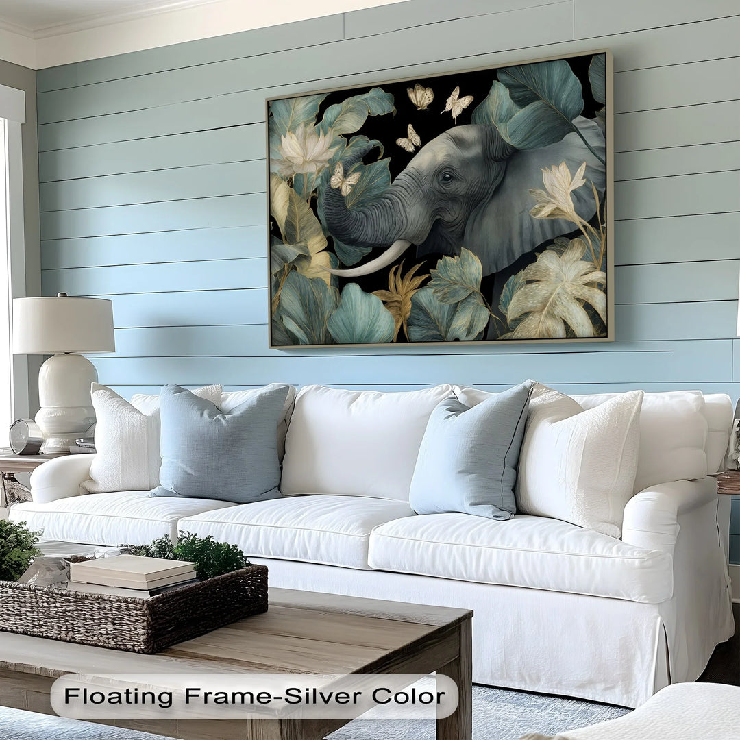 Mystical Elephant Among Golden Leaves – Canvas Print - MyPhotoStation
