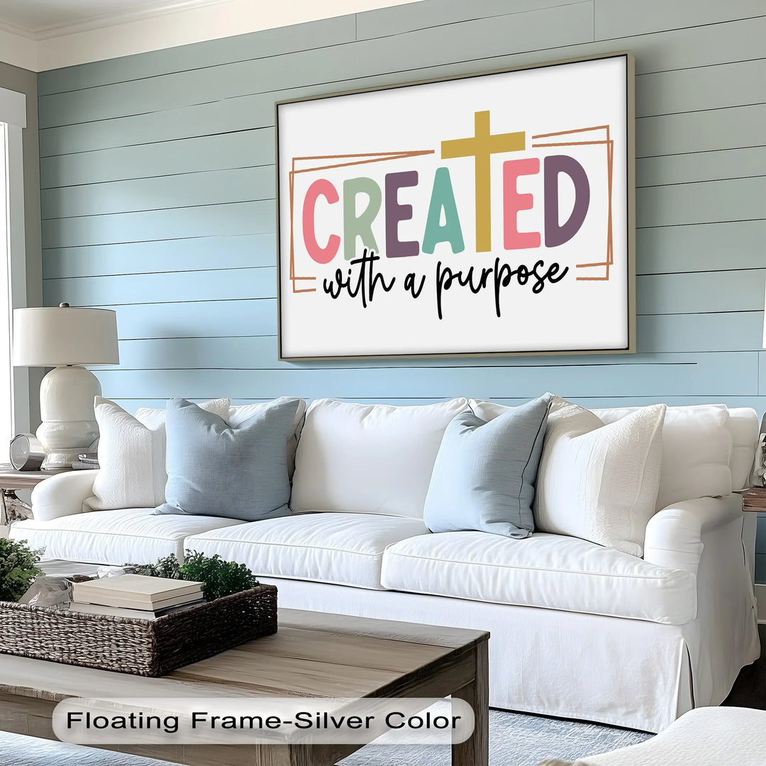 Created with a Purpose – Christian Canvas Print - MyPhotoStation