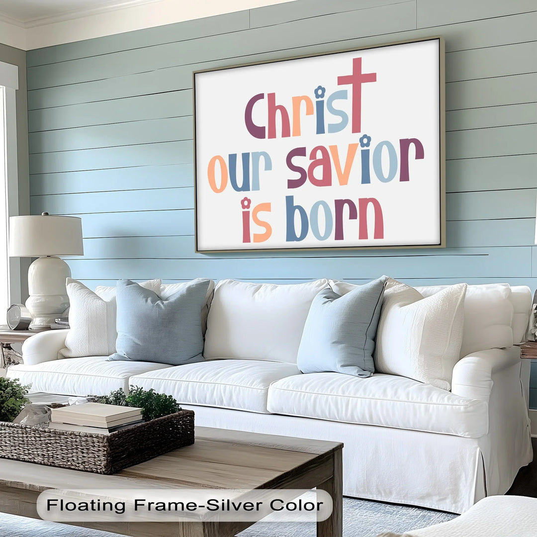 Christ Our Savior Is Born – Festive Christian Canvas Print - MyPhotoStation