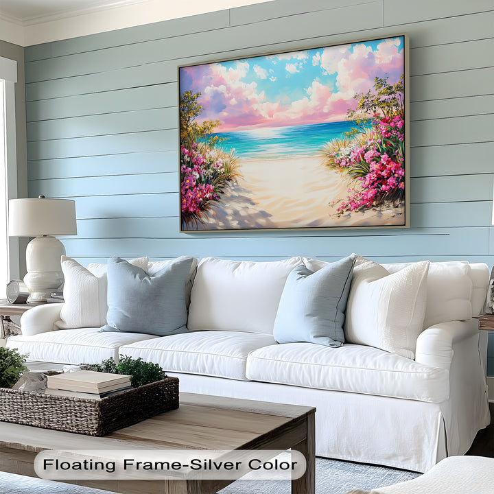 Perfect gift idea: sunset beach as photo canvas or cheerful canvas pictures.

