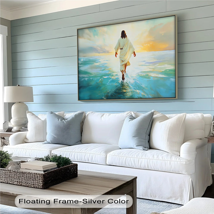 Miraculous Path – inspirational Jesus sea artwork.

