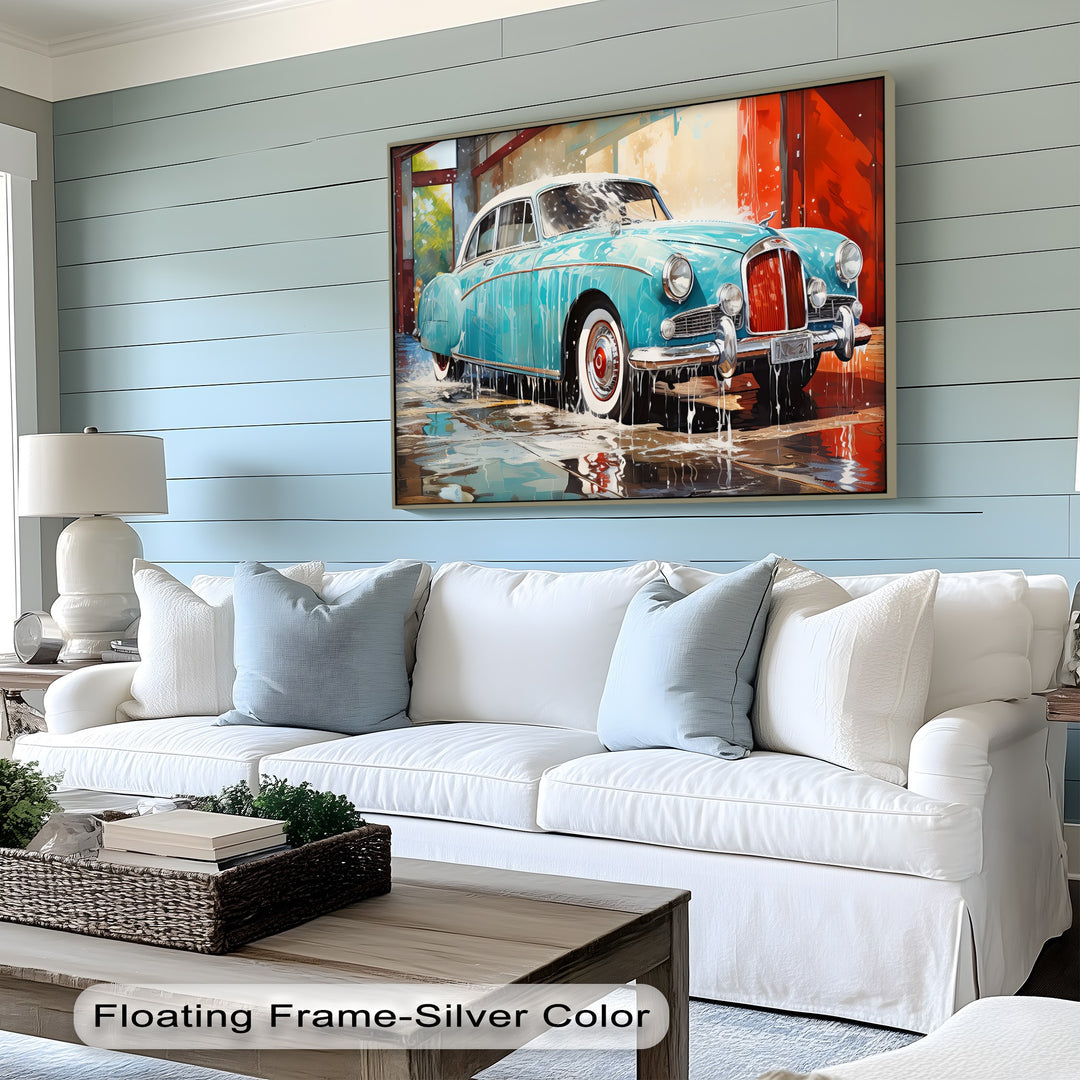 Aqua Shine – Car Canvas Print
