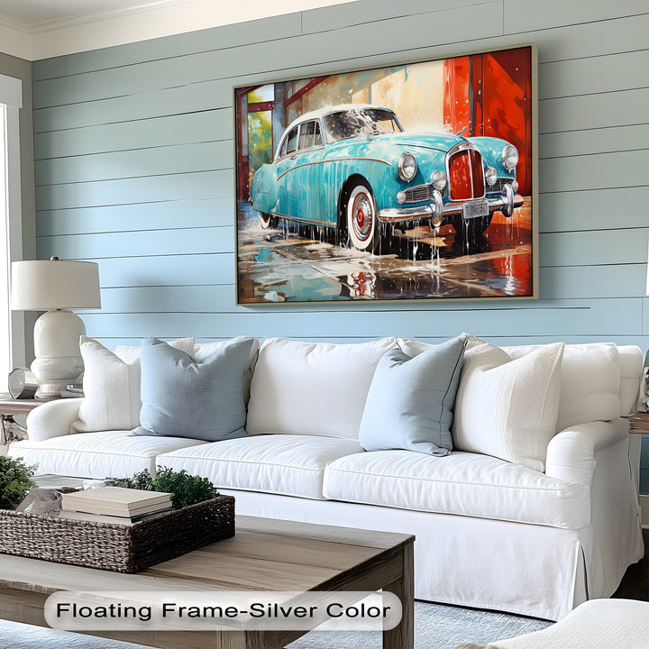 Aqua Shine – Car Canvas Print