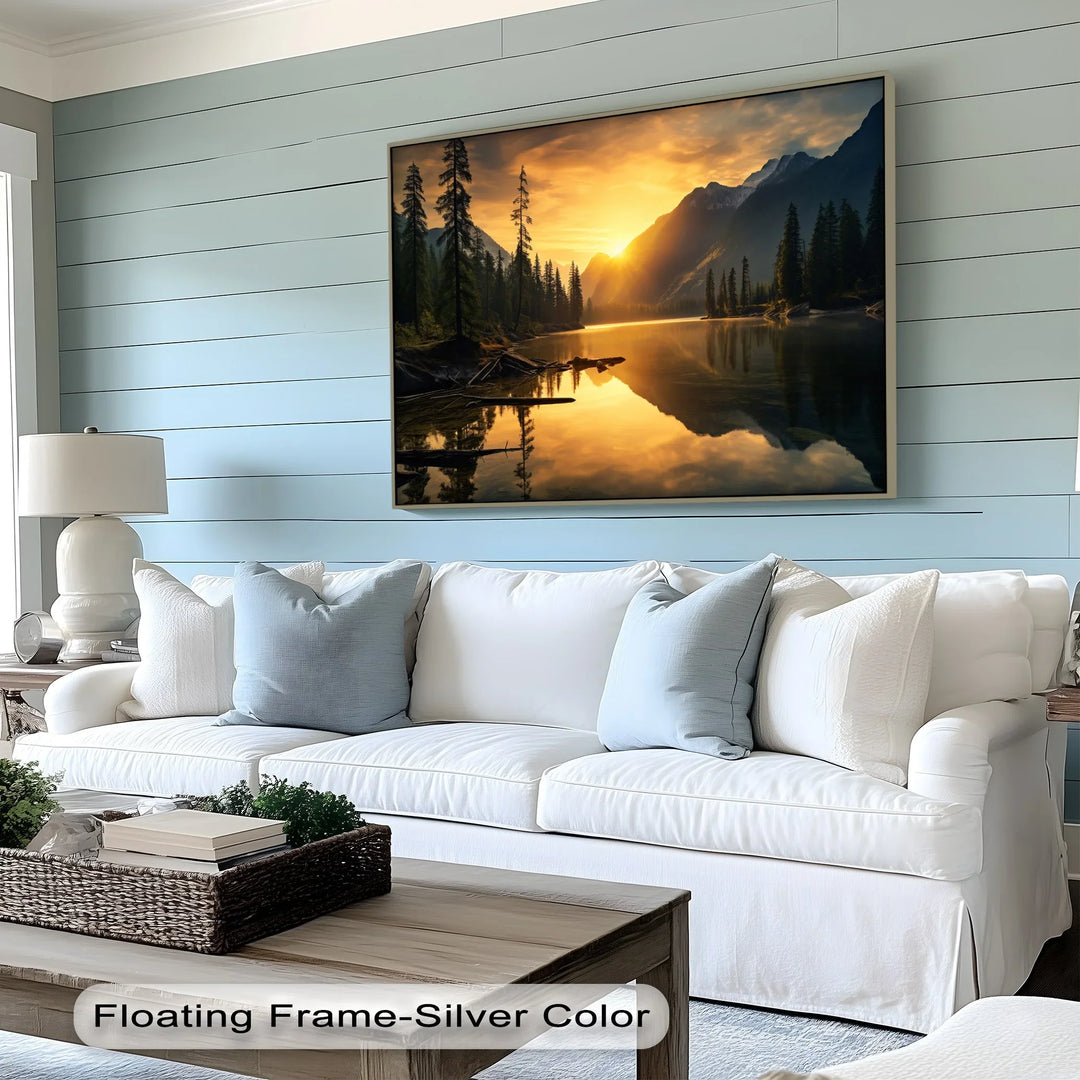 Golden Mountain - Landscape Canvas Print