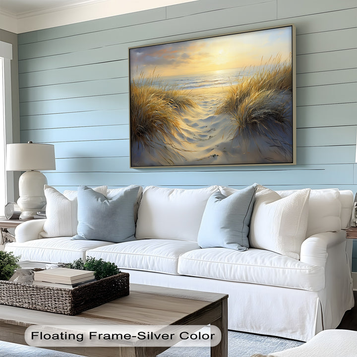 Escape to peace with this beach sunset framed canvas – stunning canvas art.


