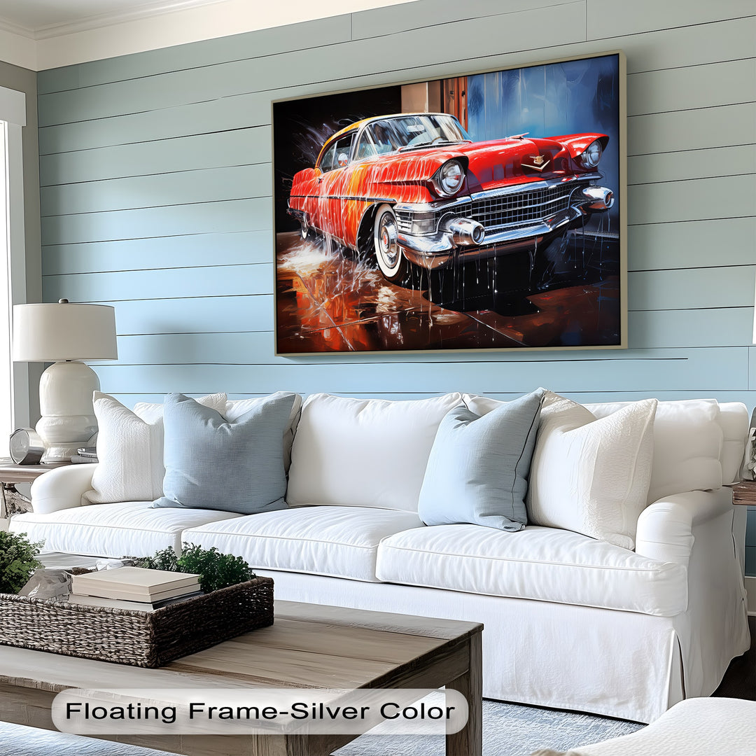 Classic Cadillac at the Car Wash – Car Canvas Print
