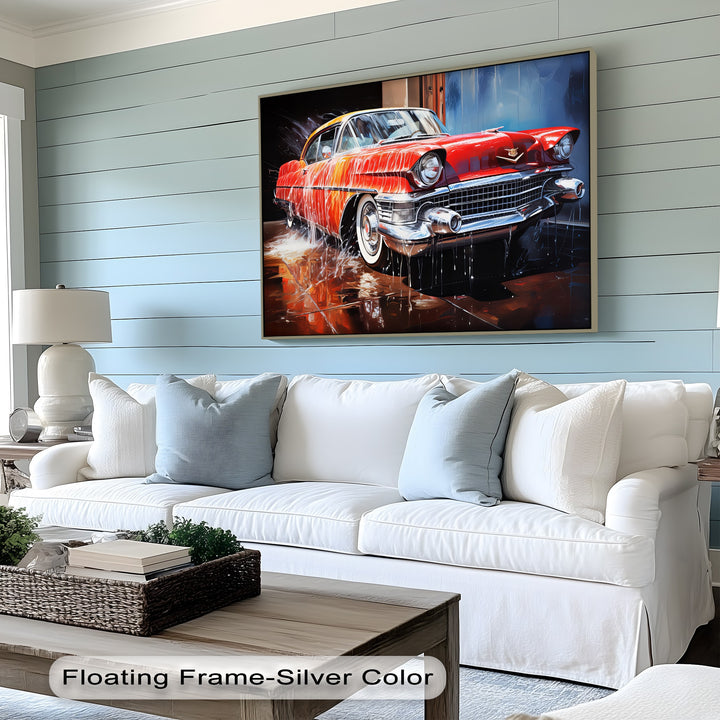 Classic Cadillac at the Car Wash – Car Canvas Print