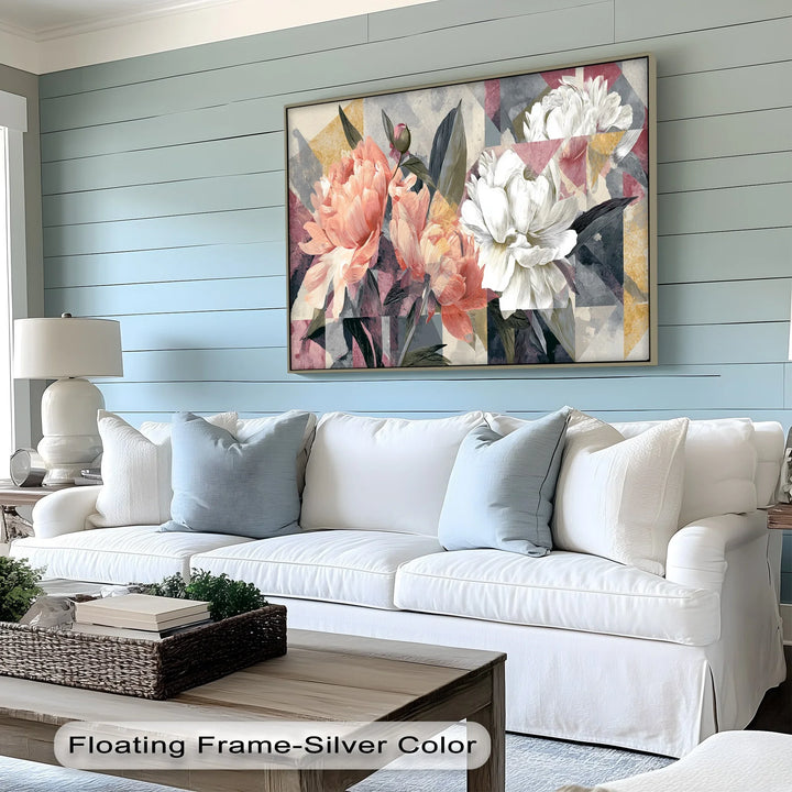 Trendy botanical canvas print perfect for eclectic or modern interior decor
