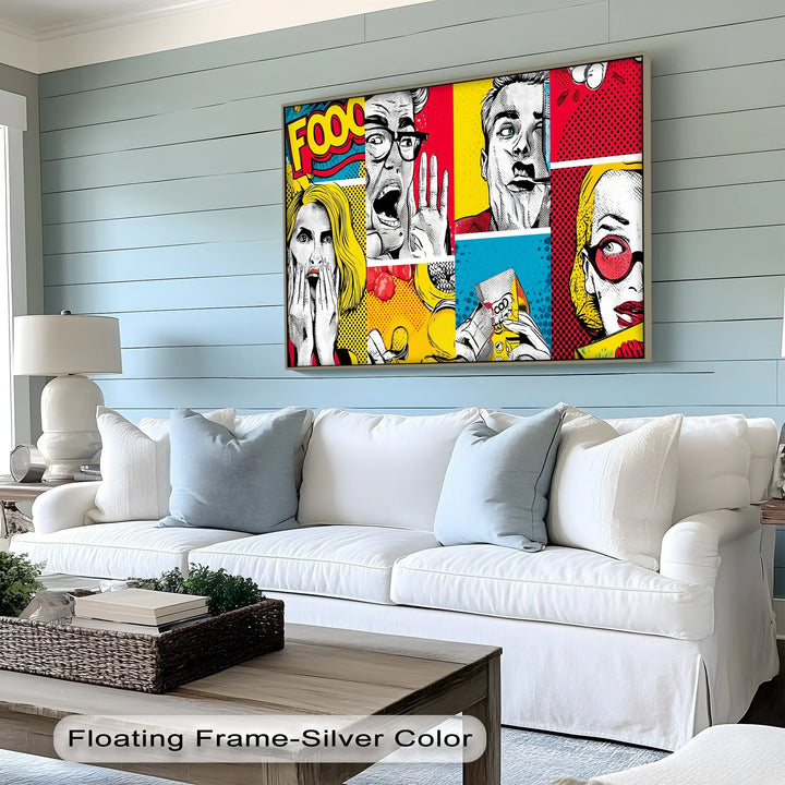 Pop Art Expressions – Comic Strip Style Canvas Print