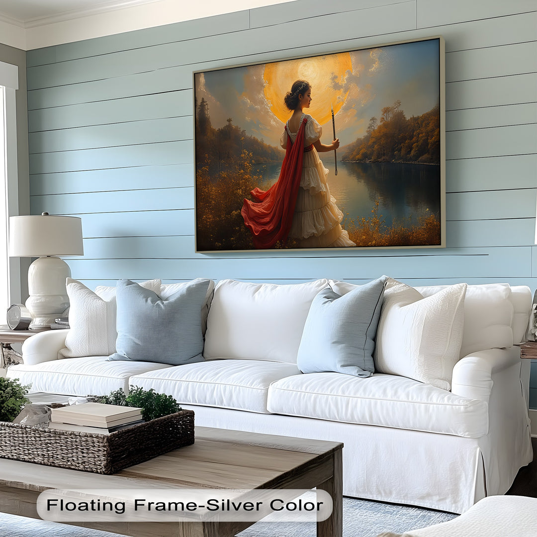 Sunlit Goddess – Mythological Fantasy Canvas Wall Art | Canvas Artwork