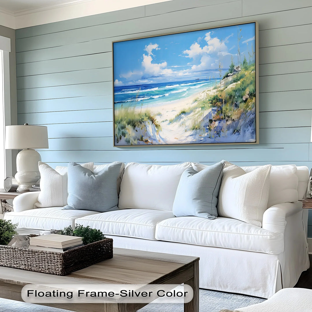 Coastal Calm – Tranquil Seaside Dunes Canvas Print - MyPhotoStation