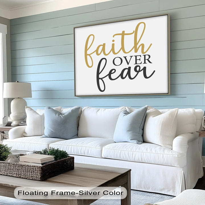 Minimalist quote design expressing confidence over fear

