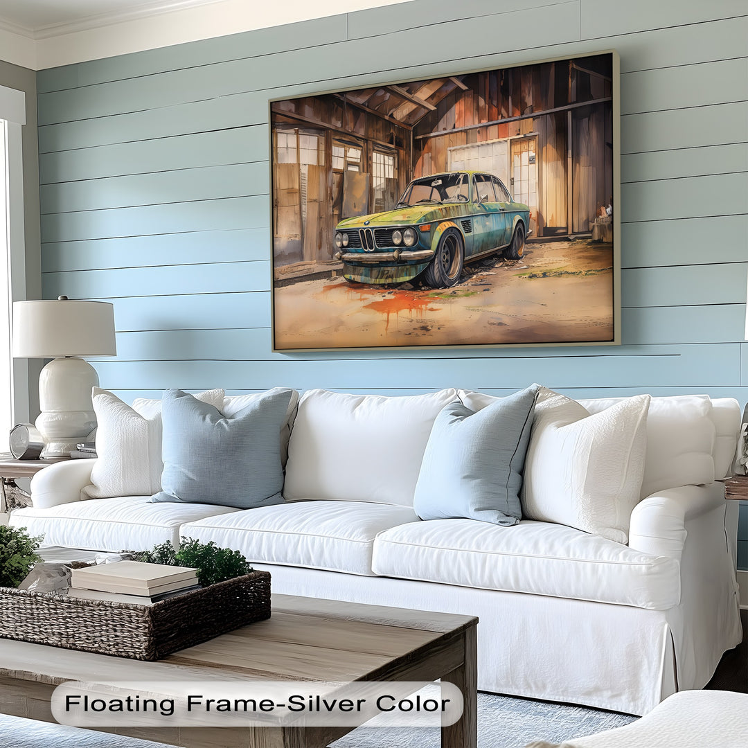 Abandoned BMW Classic – Car Canvas Print