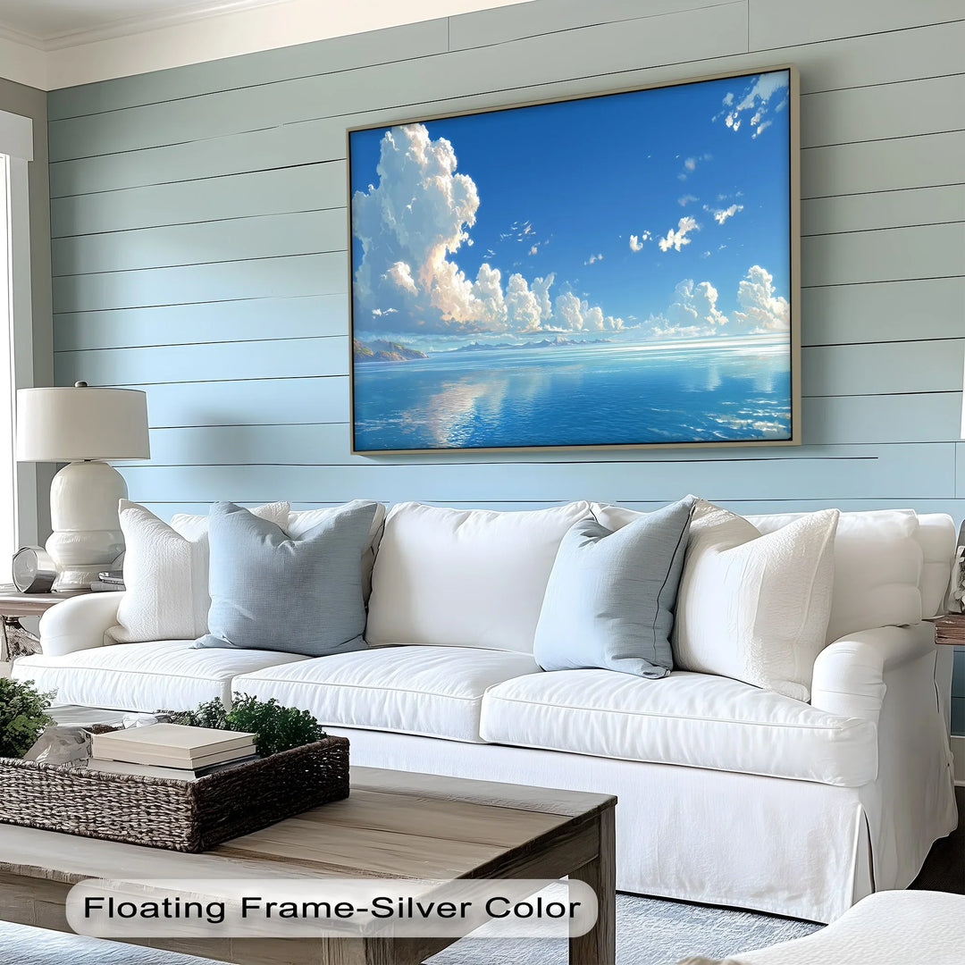 Celestial Cranes in Blue Skies – Flying Birds Canvas Print - MyPhotoStation