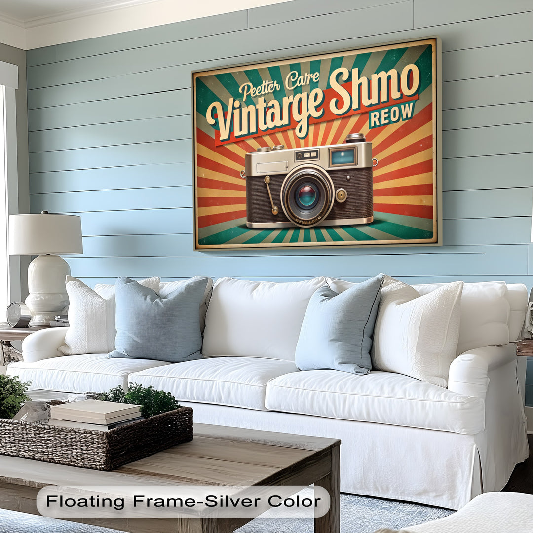 Snapshot Flashback – Retro Camera Burst Canvas Print