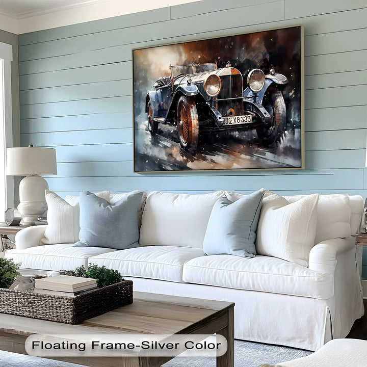 Classic Open-Top Blue Car – Car Canvas Print - MyPhotoStation