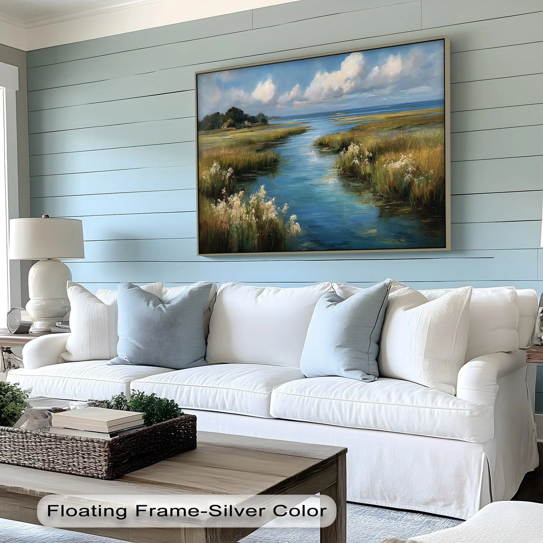 Tranquil Waters – Coastal Marshland Landscape Canvas Print - MyPhotoStation