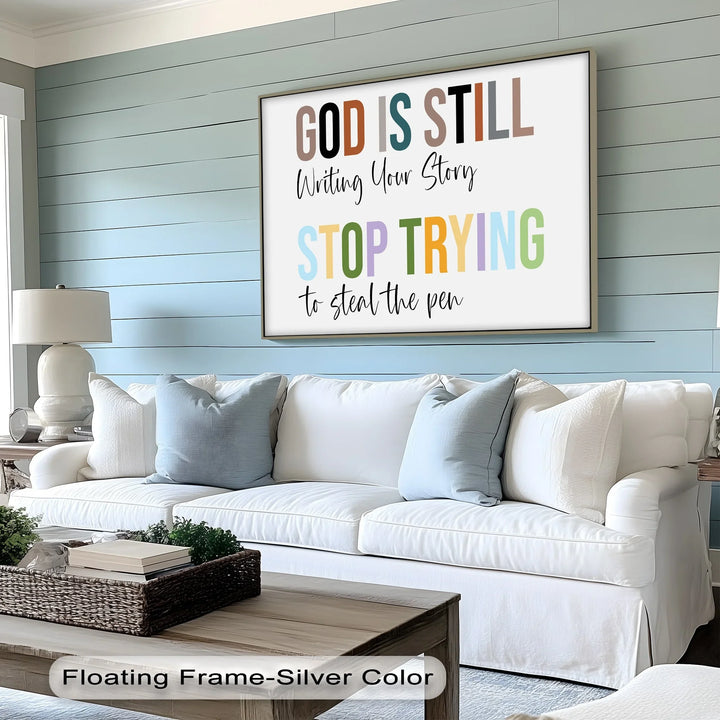 God Is Still Writing Your Story – Motivational Christian Canvas Print - MyPhotoStation