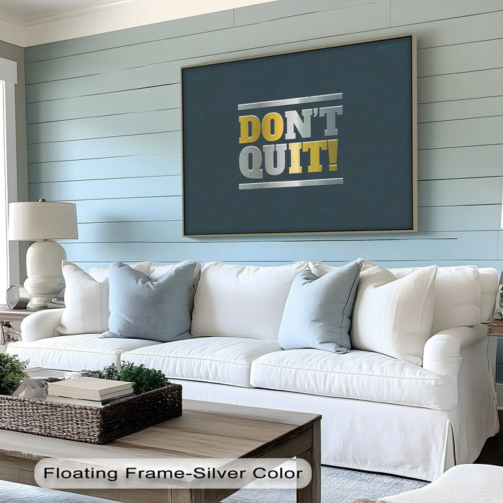 Don’t Quit! – Metallic Bold Motivational Canvas Print