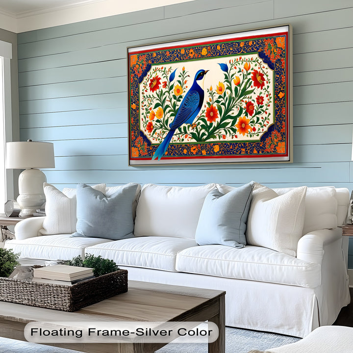 Majestic Bluebird Garden – Persian Canvas Print
