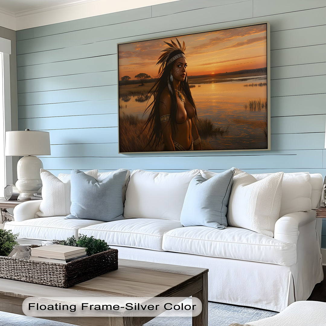 Savannah Muse – Tribal Sunset Erotic Canvas Wall Art | Nude Art