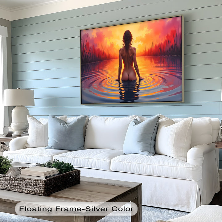Eve at Dusk – Erotic Sunset Nude Canvas Wall Art | Sexy Art