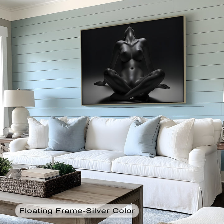 Liquid Obsidian – Erotic Abstract Nude Canvas Wall Art | Canvas Artwork