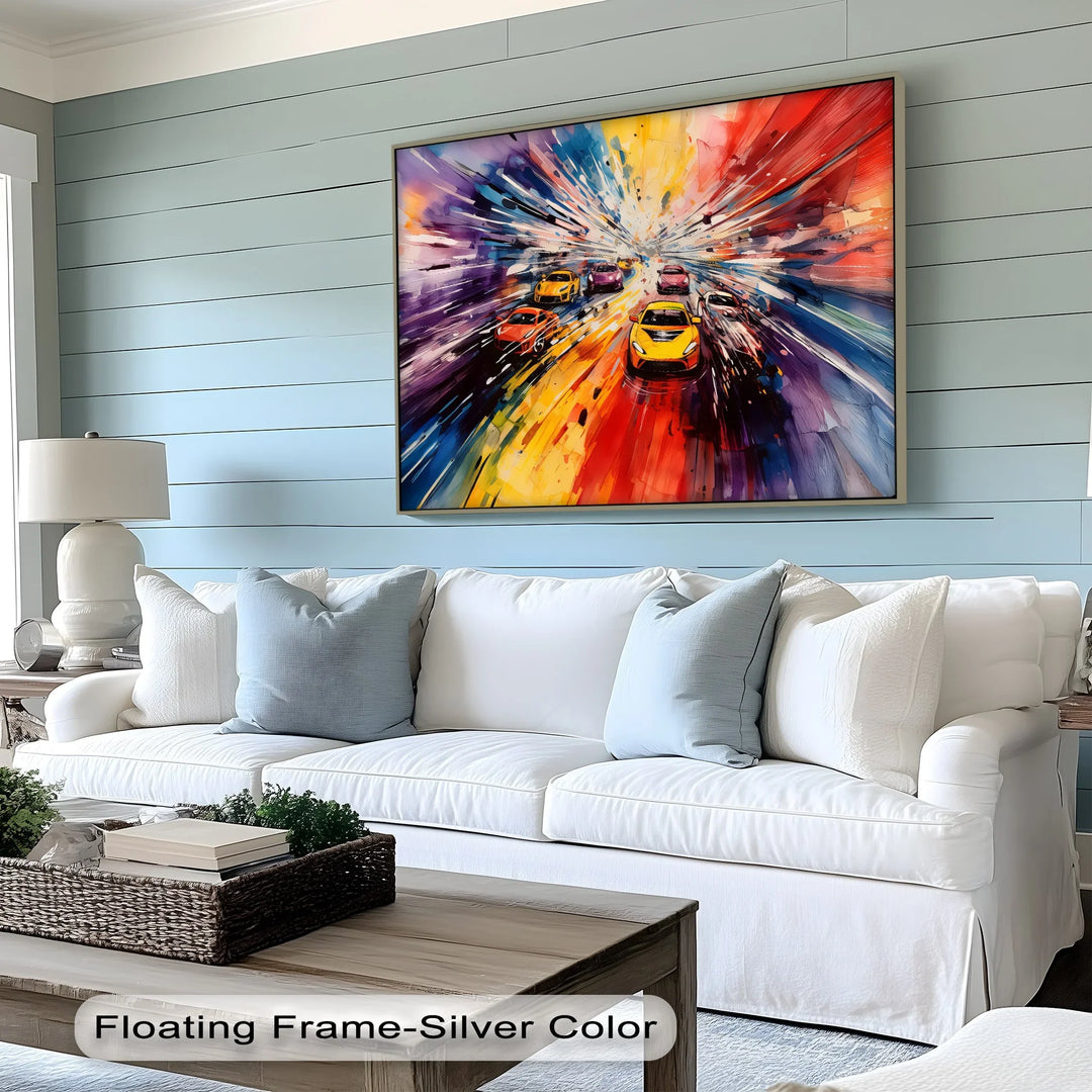 Color Burst Speedway – Car Canvas Print - MyPhotoStation