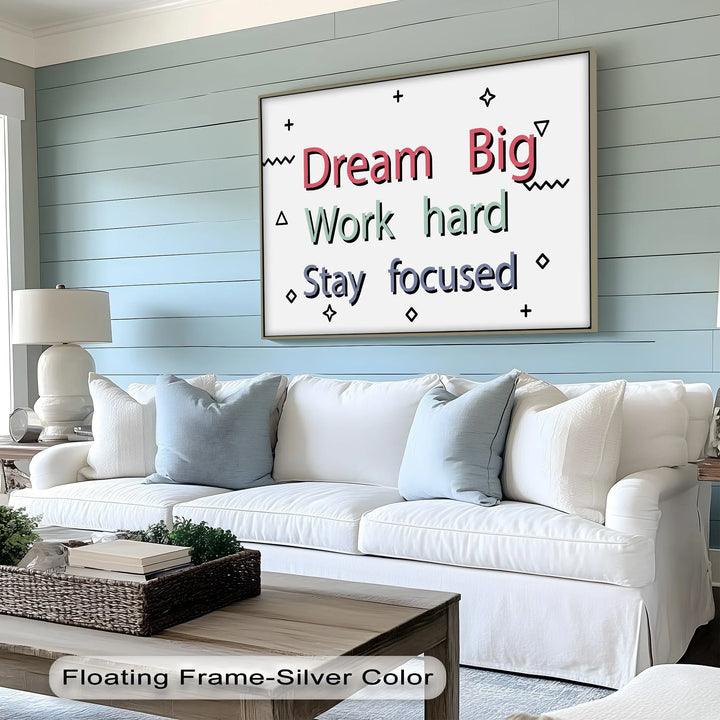 Dream Big Typography – Motivational Canvas Wall Art